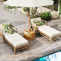 Tangkula 2-in-1 Outdoor Side Table with Storage for Backyard