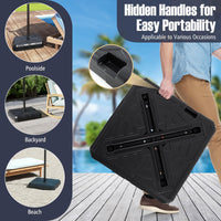 Tangkula Cantilever Umbrella Base Heavy Duty Fillable Weighted Offset Umbrella Stand