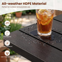 Tangkula Outdoor Adirondack Side Table| 18" Heavy Duty HDPE Patio End Table(1/2)