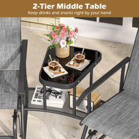 Tangkula Patio 2 Person Swing Glider Chair