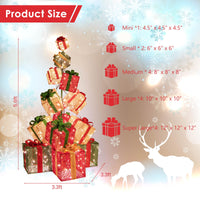 Tangkula 5.6 FT Lighted Gift Box Tower