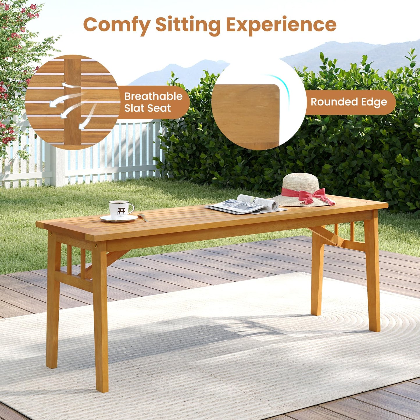 Tangkula 3 Pieces Patio Dining Set