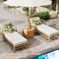 Tangkula 2-in-1 Outdoor Side Table with Storage