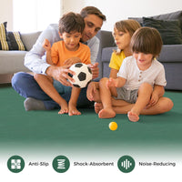 Tapis d'exercice emboîtables 60 x 60 cm avec bords pour salon
