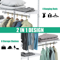 4 to 6 FT Custom Closet System - Tangkula