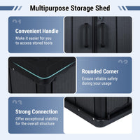 angkula 175 Gallon Outdoor Storage Box All-Weather Resin Patio Storage Box