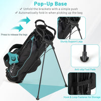 Tangkula Women's Complete Golf Clubs and Bag Set Golf Stand Bag