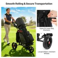 Chariot de golf électrique Tangkula avec poignée réglable et 9 réglages de vitesse