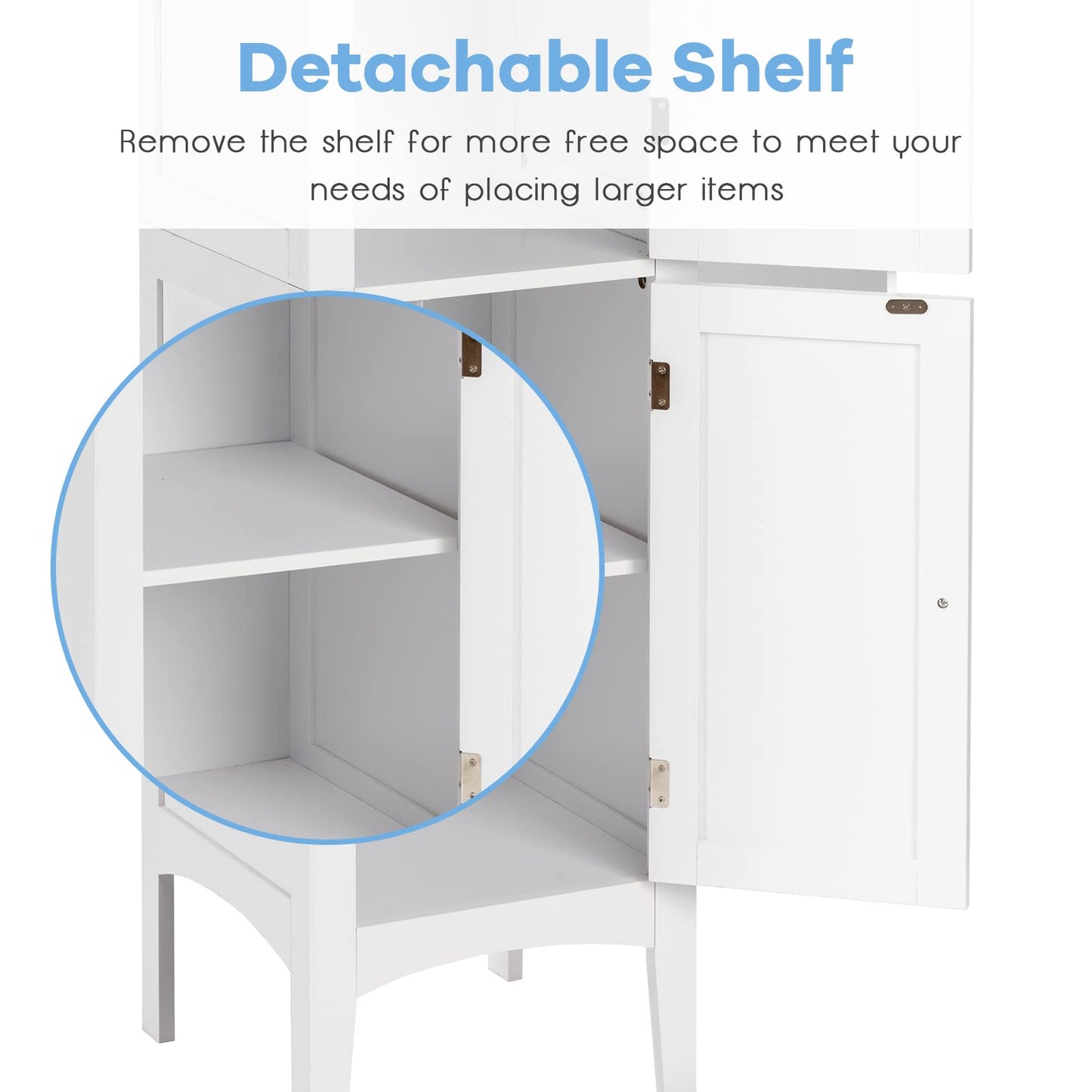 Tangkula Tall Bathroom Storage Cabinet for Bathroom Living Room Kitchen