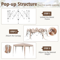 Tangkula 13x11.5 FT Hexagonal Pop Up Canopy