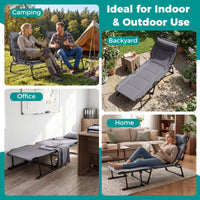 Tangkula 3 in 1 Lounge Chair Outdoor with Cushion