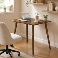 Tangkula 27" Small Dining Table Wooden Square Table for 2-4