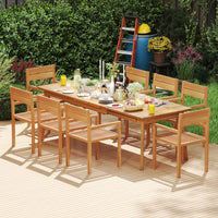 Tangkula Outdoor Teak Wood Chair Patio Dining Armchair w/Slatted Seat & Backrest