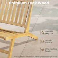 Tangkula Teak Wood Outdoor Accent Chairs（1/2/4）