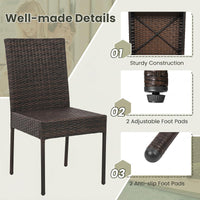 Tangkula Wicker Patio Chairs Set of 4