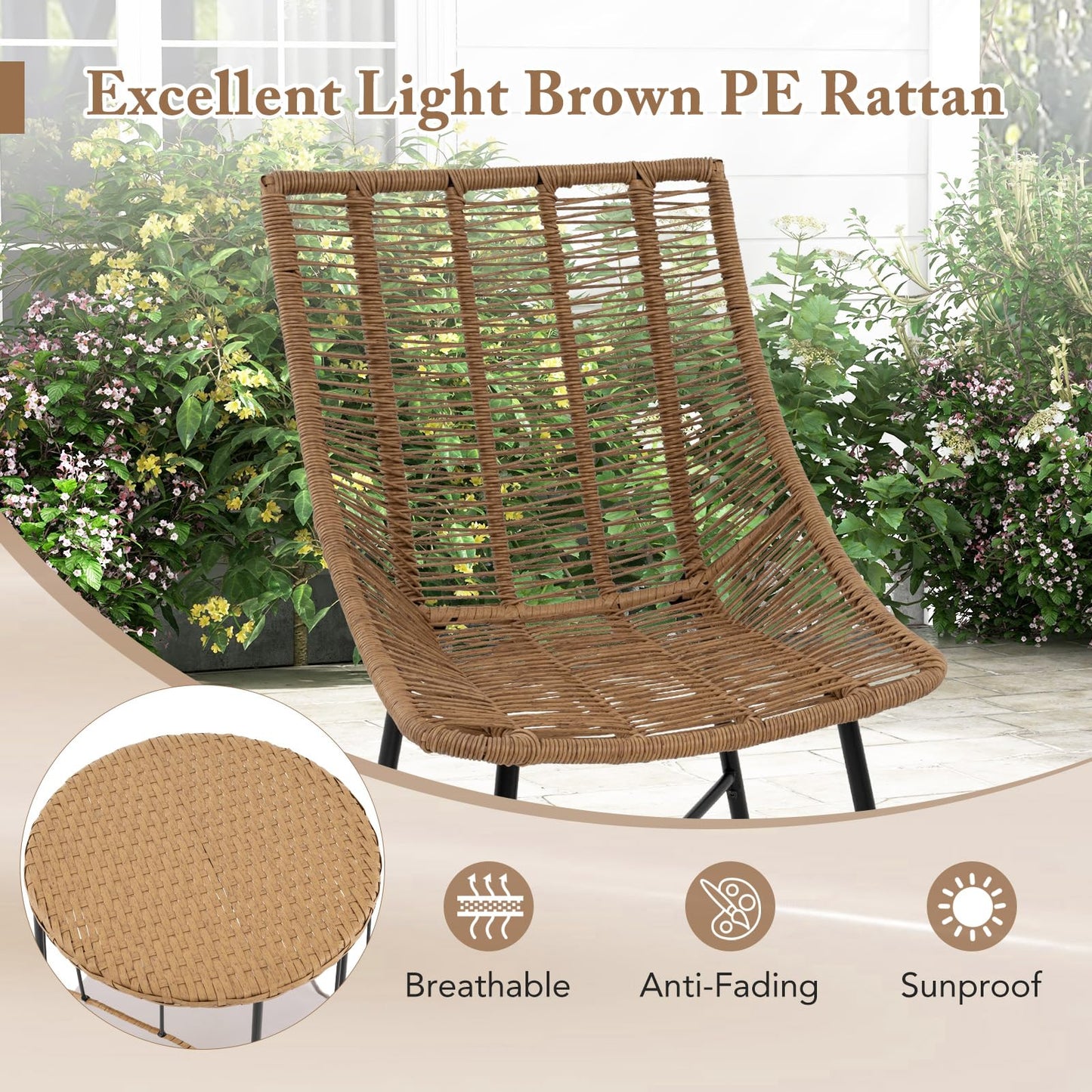 Ensemble de mobilier d'extérieur Tangkula 3 pièces avec niche pour animaux de compagnie