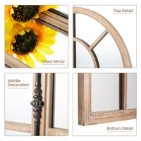 Tangkula 24" x 34" Arched Window Mirror, Farmhouse Decorative Arch Mirror