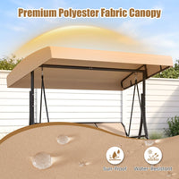 Tangkula 3 Person Porch Swing with Adjustable Canopy