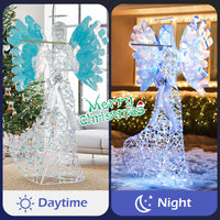 Tangkula Ange iridescent lumineux de Noël de 1,6 m