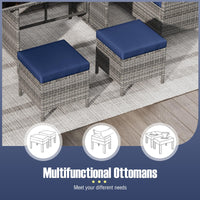 Tangkula 7 Pieces PE Rattan Patio Dining Set