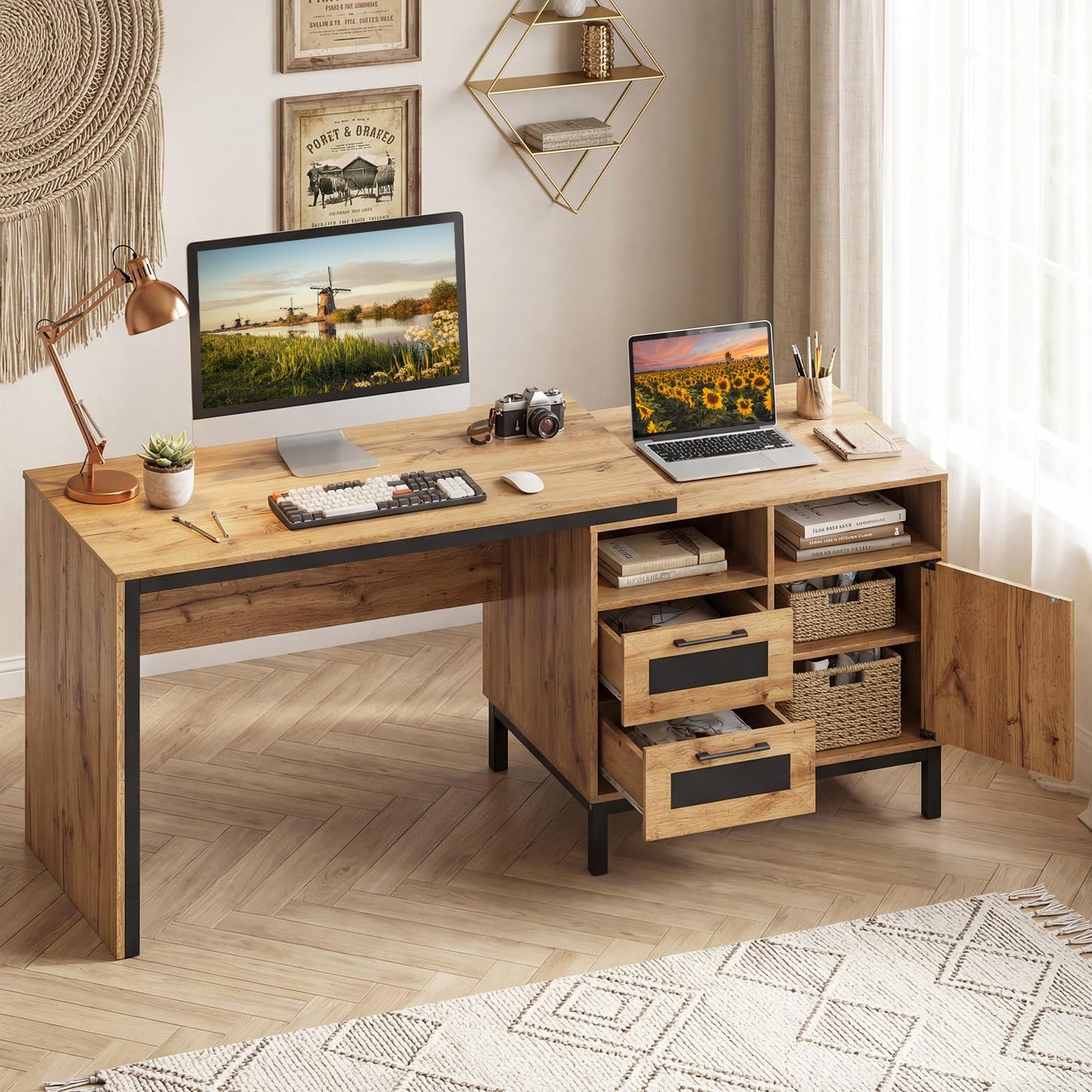 Tangkula 71" Large Executive Computer Desk