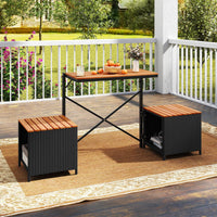 Tangkula 2-in-1 Outdoor Convertible Bench