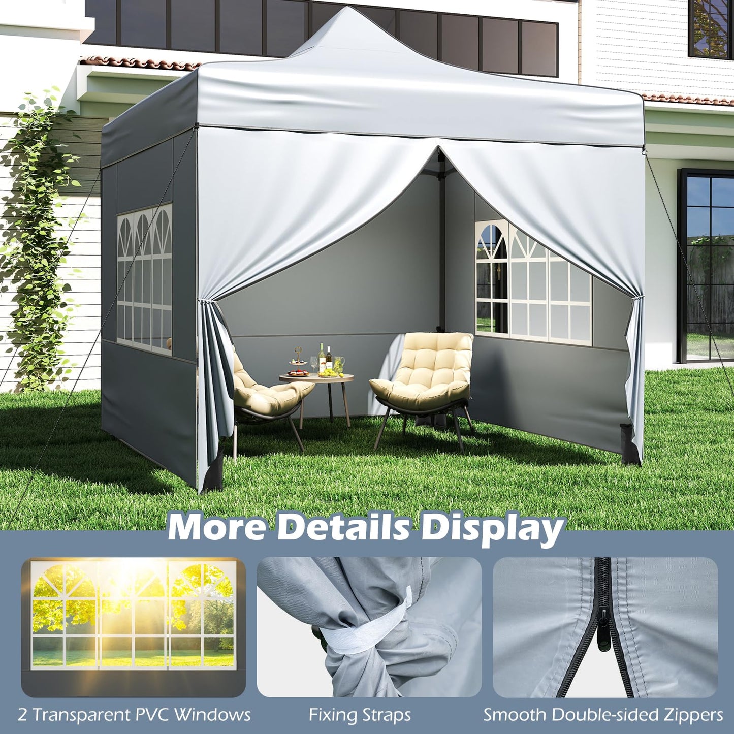 Tangkula 10x10 FT Pop Up Canopy for Party Event Camping