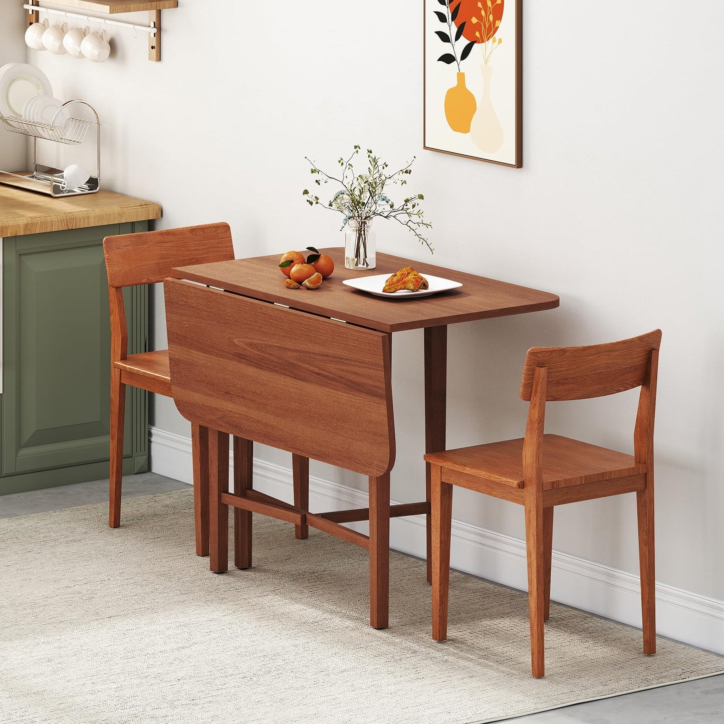 Tangkula 36" Foldable Square Dining Table