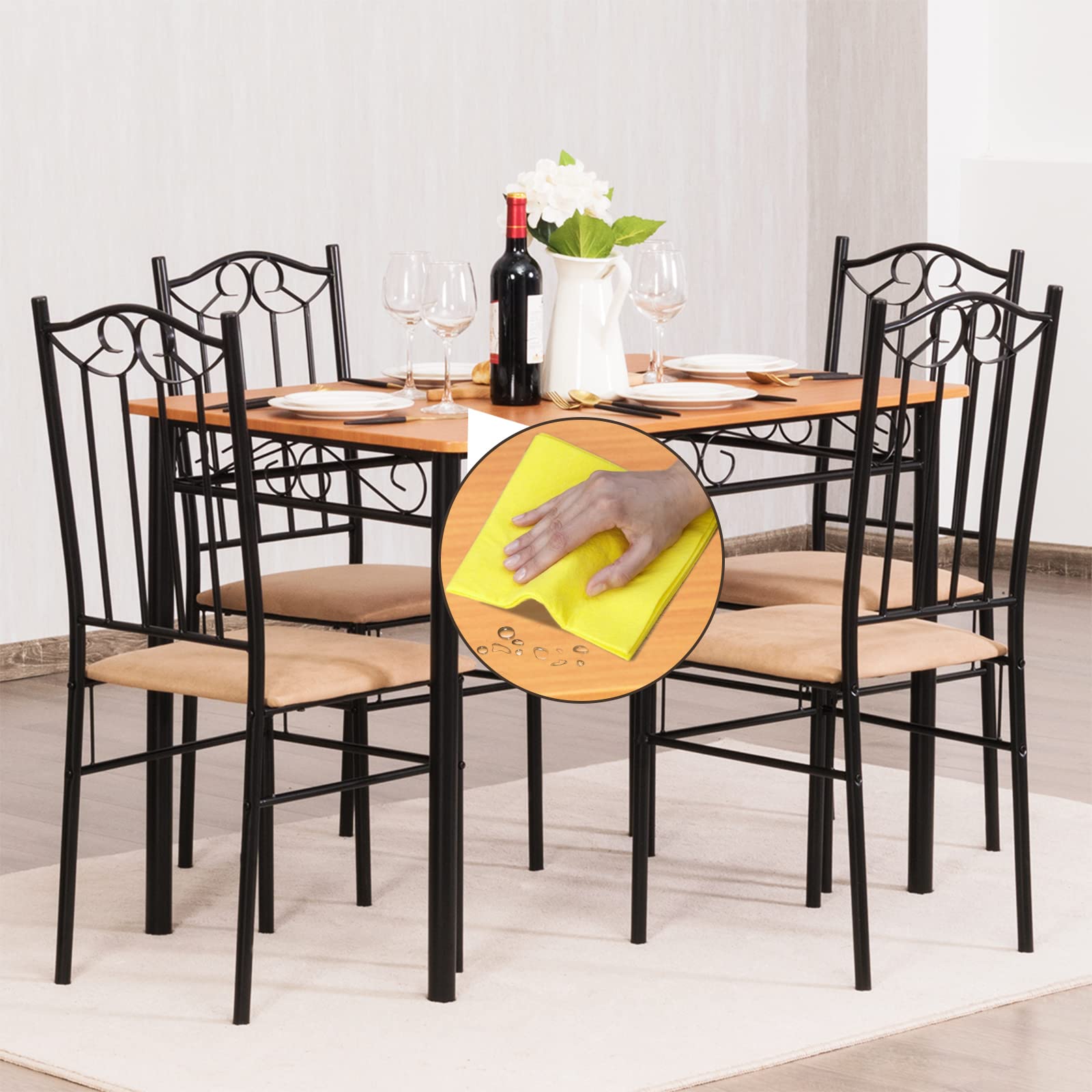 5 Piece Dining Table Set - Tangkula