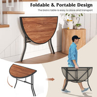 Tangkula Half Round Folding Event Table