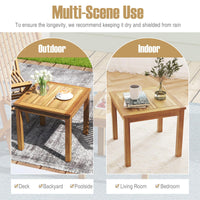 Table d'appoint d'extérieur Tangkula pour porche, terrasse, jardin, intérieur