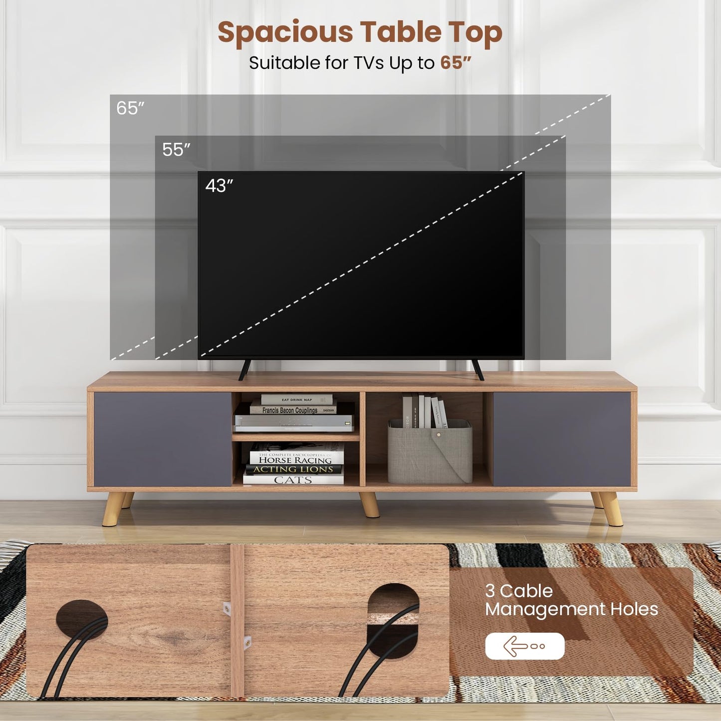 Tangkula TV Stand for TVs up to 75 Inch for Living Room