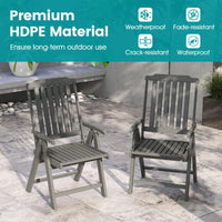 Tangkula Foldable Patio Chair All-Weather HDPE Outdoor Dining Chair(1/2/4)