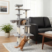 Tangkula 63 Inch Tall Cat Tree with Sisal Scratching Posts