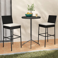 Tangkula Outdoor Bar Height Chair w/Soft Seat Cushion & Cozy Footrest