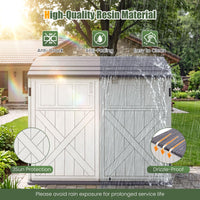Tangkula Large Outdoor Storage Cabinet for Gardening Tools Cushions
