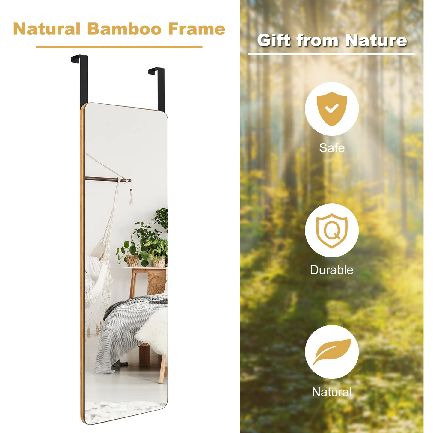 Miroir de porte Tangkula