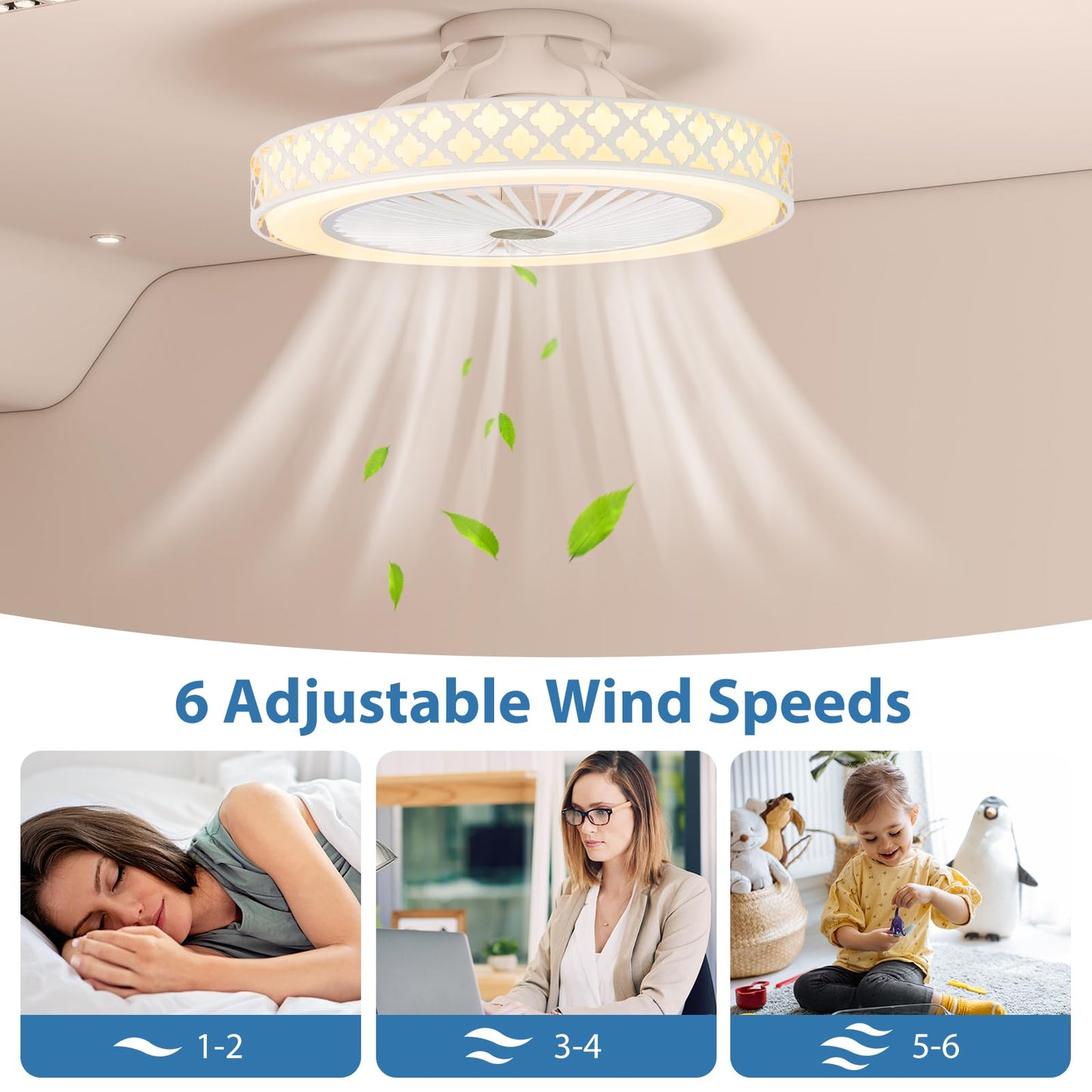 Tangkula Ceiling Fan with Lights and Remote