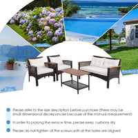 Tangkula 4-Piece Patio Furniture Set