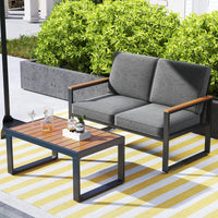Tangkula 8 Piece Patio Aluminum Furniture Set