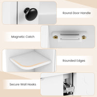 Tangkula 26 x 6.5 x 25 Inches Bathroom Wall Cabinet with Mirror