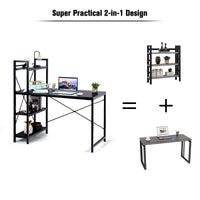 Tangkula Computer Desk with Storage Bookshelves