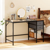 Tangkula 48" Computer Desk with 2 Fabric Drawers