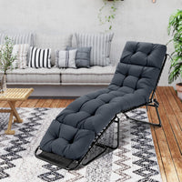 Tangkula Chaise Lounge Cushions for Outdoor Indoor Furniture