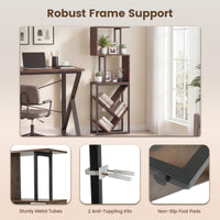 Tangkula 6-Tier Bookshelf for Living Room Home Office