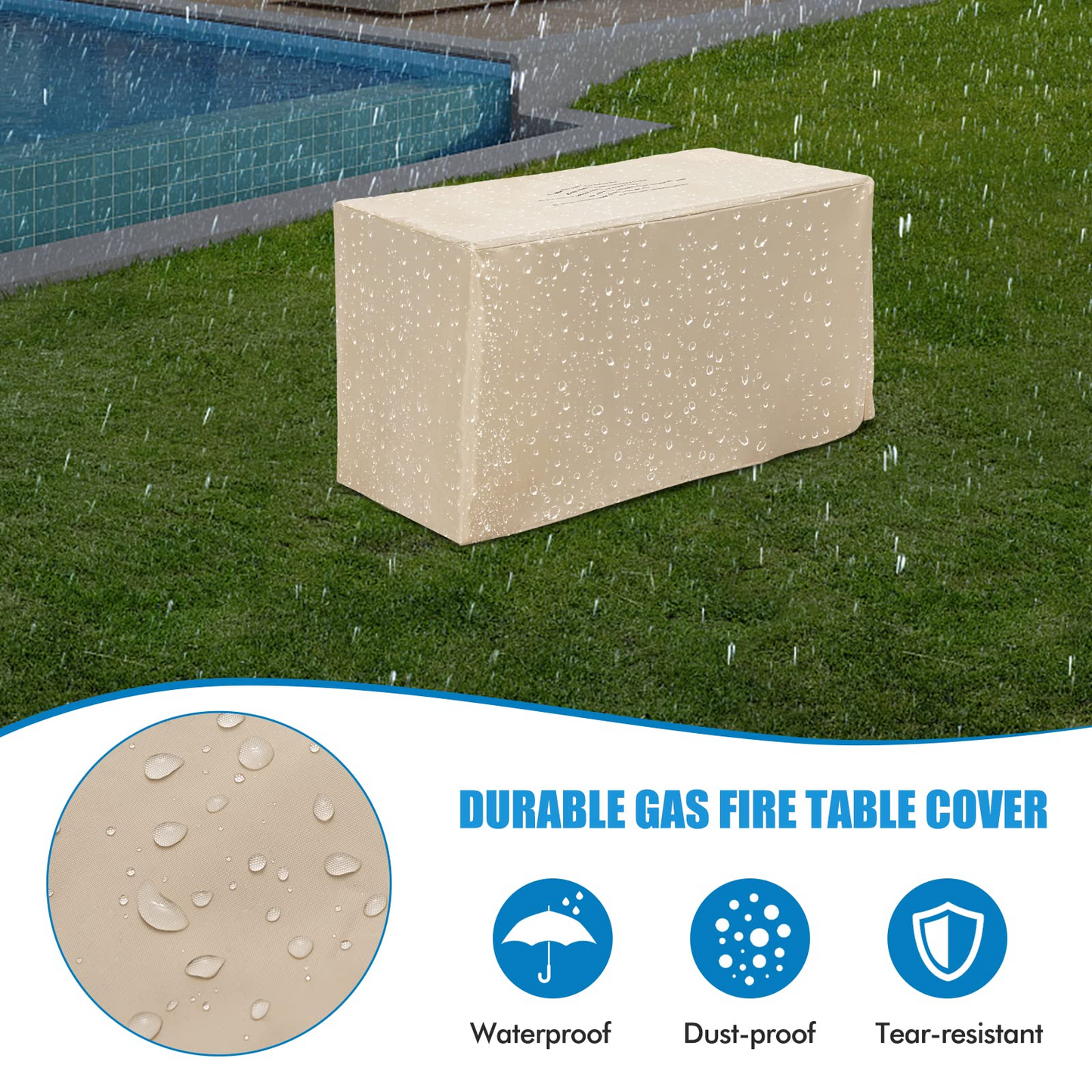 Tangkula 43 Inch Propane Fire Pit Table, Patiojoy 50,000 BTU Outdoor Propane Gas Fire Table