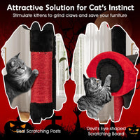 Tangkula Halloween Cat Tower with Sisal Scratching Posts & Board