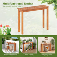 Table à manger Tangkula pour l'extérieur et l'intérieur