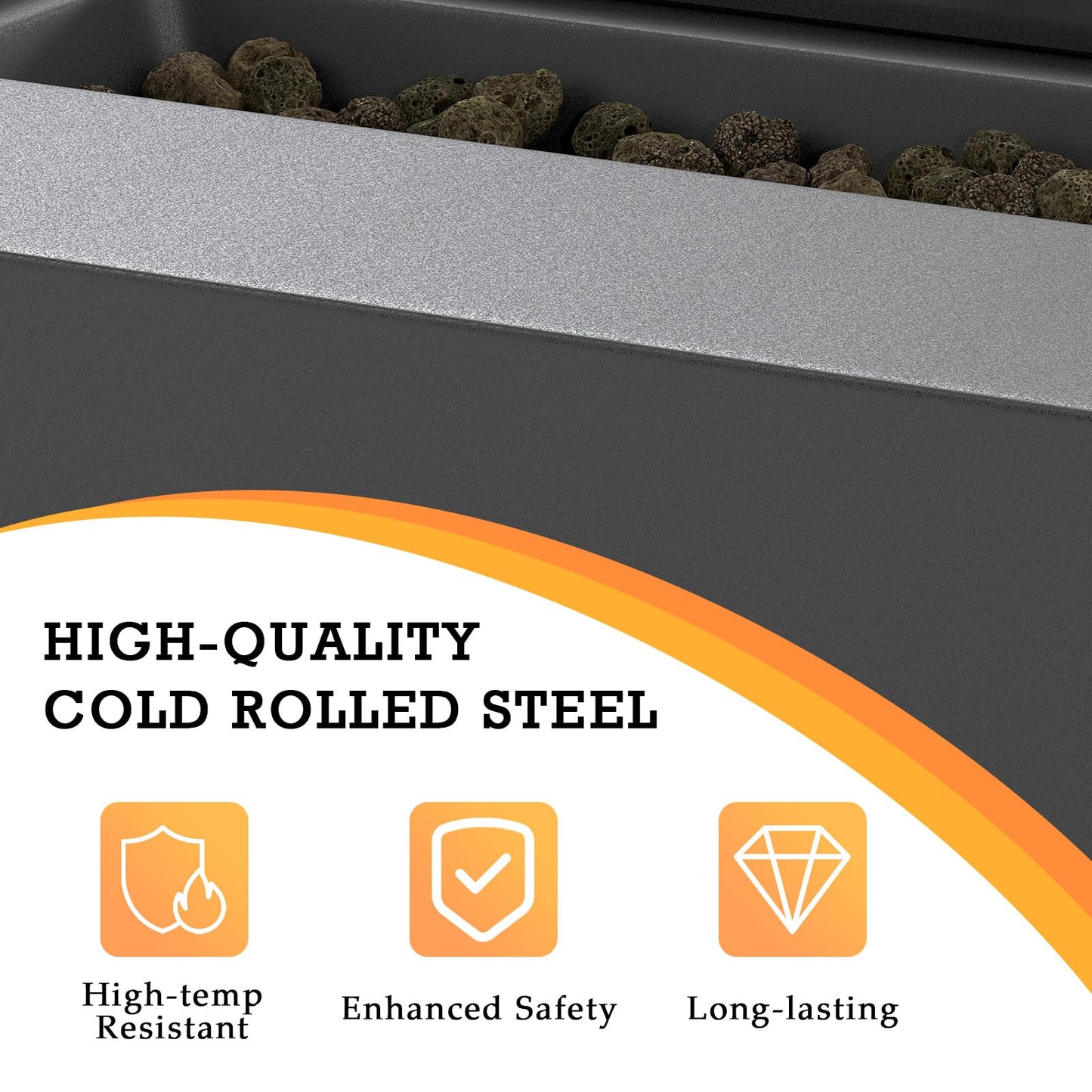 Tangkula 2 Piece Propane Fire Pit Table Set with Tank Holder
