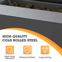 Tangkula 2 Piece Propane Fire Pit Table Set with Tank Holder